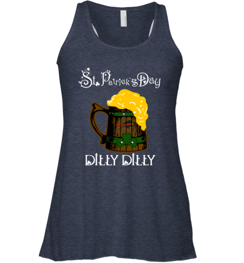 NFL Buffalo Bills St Patrick's Day Dilly Dilly Beer Football Sports pkKtJWyCtvK flowy tank 32 95 151514 front heather navy