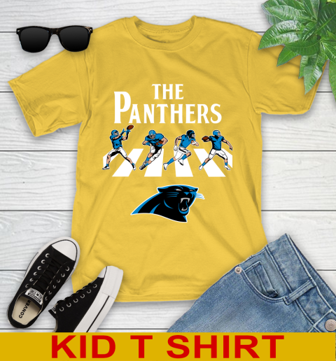 NFL Football Carolina Panthers The Beatles Rock Band Shirt Youth T-Shirt 9