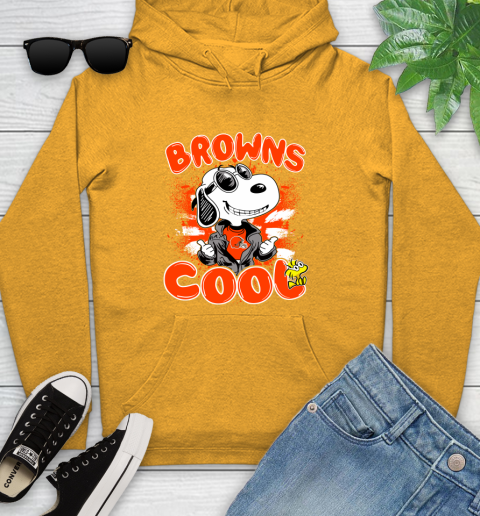 NFL Football Cleveland Browns Cool Snoopy Shirt Youth Hoodie 2