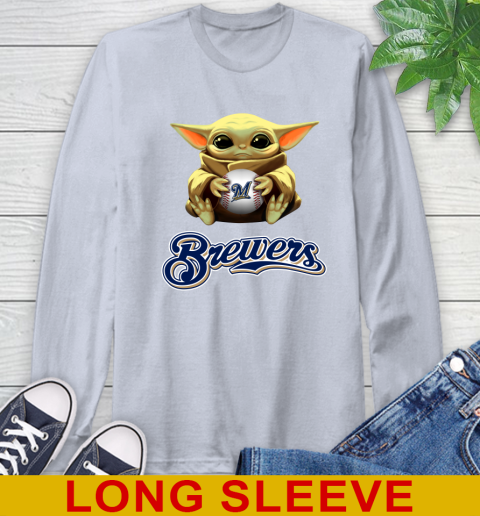 MLB Baseball Milwaukee Brewers Star Wars Baby Yoda Shirt 63
