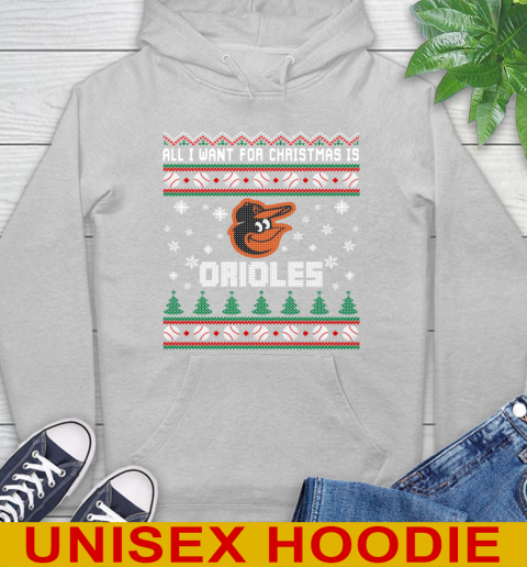 MLB All I Want For Christmas Is Baltimore Orioles Baseball Sports 18