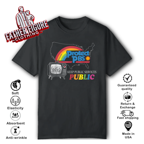 Protect P.B.S Save Public Broadcasting Service P.B.S Rainbow T-Shirt
