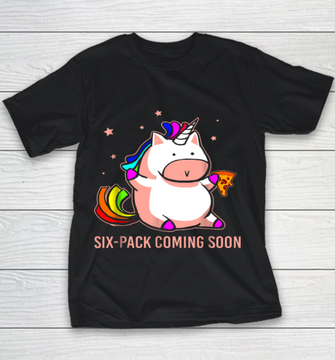 Unicorn Six Pack Funny Cute Shirt Coming Soon Fat Unicorn Youth T-Shirt