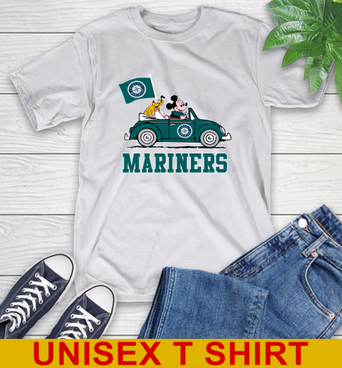 MLB Baseball Seattle Mariners Pluto Mickey Driving Disney Shirt T-Shirt 12