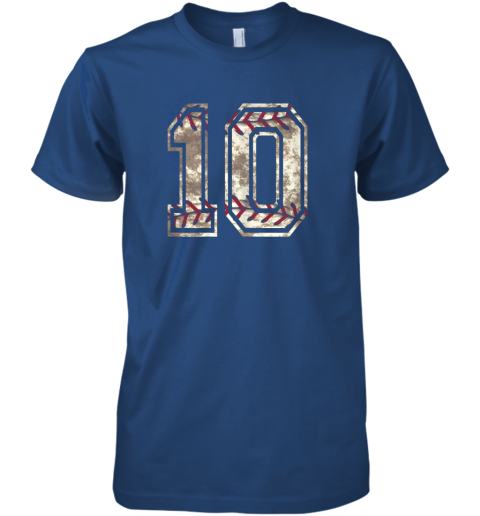 7yzy baseball jersey number 10 vintage distressed premium guys tee 5 front royal