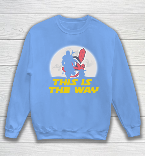 Cleveland Indians MLB Baseball Star Wars Yoda And Mandalorian This Is The Way Sweatshirt 8