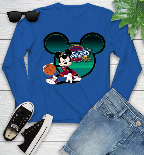 NBA Cleveland Cavaliers Mickey Mouse Disney Basketball Youth Long Sleeve 9