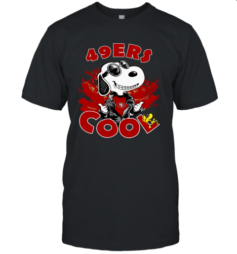 San Francisco 49ers Snoopy Joe Cool We're Awesome Unisex Jersey Tee