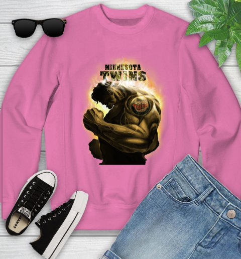 Minnesota Twins MLB Baseball Hulk Marvel Avengers Sports Youth Sweatshirt 6