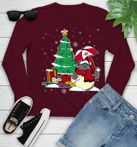 Cincinnati Reds MLB Baseball Cute Tonari No Totoro Christmas Sports (1) Youth Long Sleeve 6