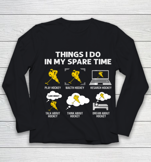 Things I Do In My Spare Time Hockey Ice Hockey Player Gift Youth Long Sleeve