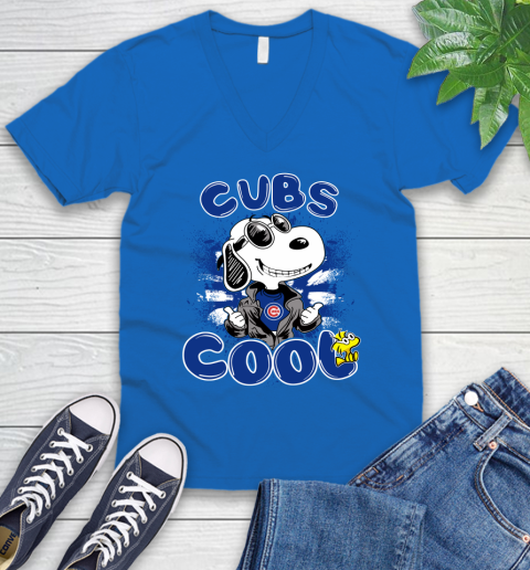 MLB Baseball Chicago Cubs Cool Snoopy Shirt V-Neck T-Shirt 6 MLB Baseball Chicago Cubs Cool Snoopy Shirt V-Neck T-Shirt - Image 6