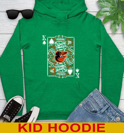 Baltimore Orioles MLB Baseball The King Of Spades Death Cards Shirt Youth Hoodie 8