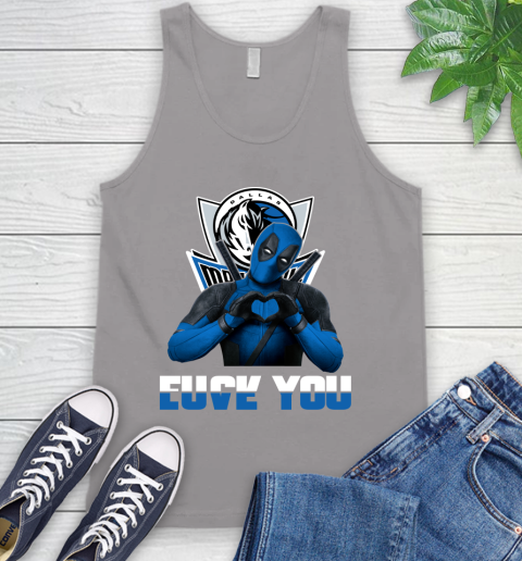 NBA Dallas Mavericks Deadpool Love You Fuck You Basketball Sports Tank Top 3