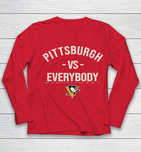 Pittsburgh Penguins Vs Everybody Youth Long Sleeve 8