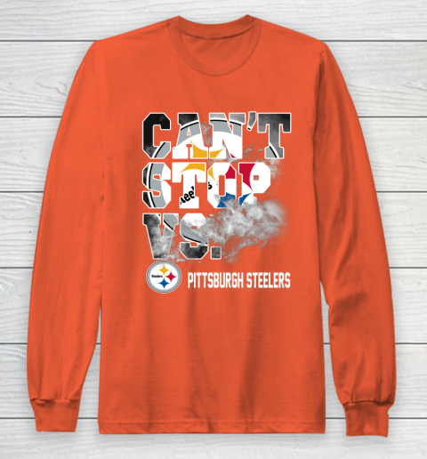 NFL Pittsburgh Steelers Can't Stop Vs Long Sleeve T-Shirt 3