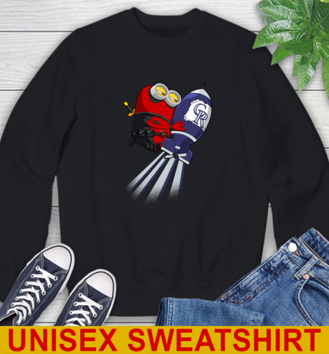 MLB Baseball Colorado Rockies Deadpool Minion Marvel Shirt Sweatshirt
