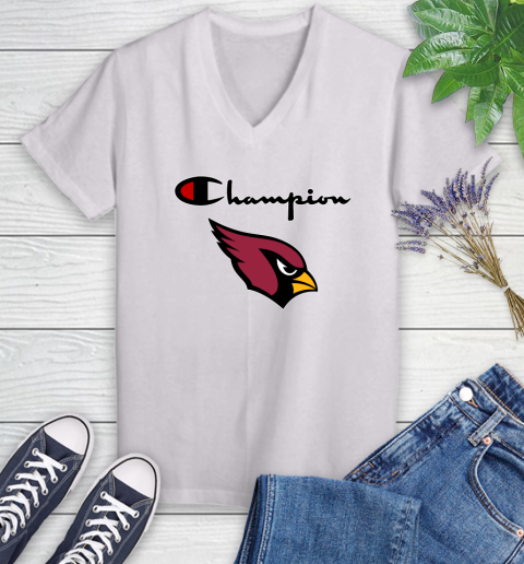 NFL Football Arizona Cardinals Champion Shirt Women's V-Neck T-Shirt