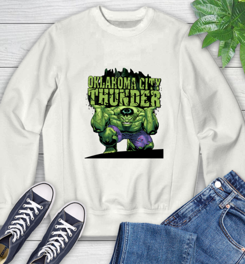 Oklahoma City Thunder NBA Basketball Incredible Hulk Marvel Avengers Sports Sweatshirt