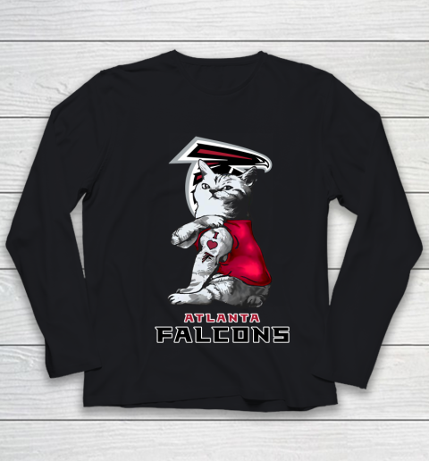 NFL Football My Cat Loves Atlanta Falcons Youth Long Sleeve