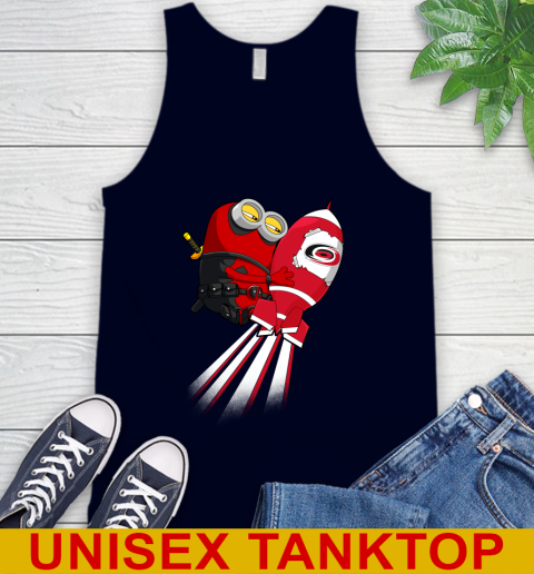NHL Hockey Carolina Hurricanes Deadpool Minion Marvel Shirt Tank Top 2