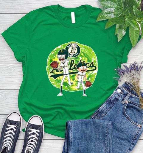 MLB Oakland Athletics Rick And Morty Baseball Sports Women's T-Shirt 6
