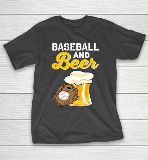 Beer Lover Funny Shirt Baseball And Beer T-Shirt