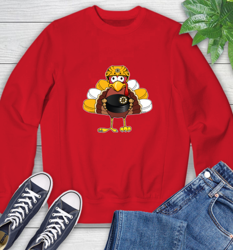 Boston Bruins Turkey Thanksgiving Day Sweatshirt 10