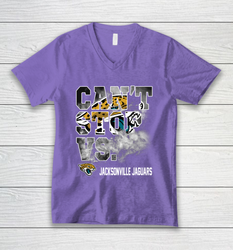 NFL Jacksonville Jaguars Can't Stop Vs V-Neck T-Shirt 8