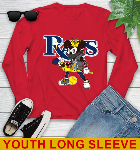 Tampa Bay Rays MLB Baseball Mickey Peace Sign Sports Youth Long Sleeve 12 Tampa Bay Rays MLB Baseball Mickey Peace Sign Sports Youth Long Sleeve - Image 12