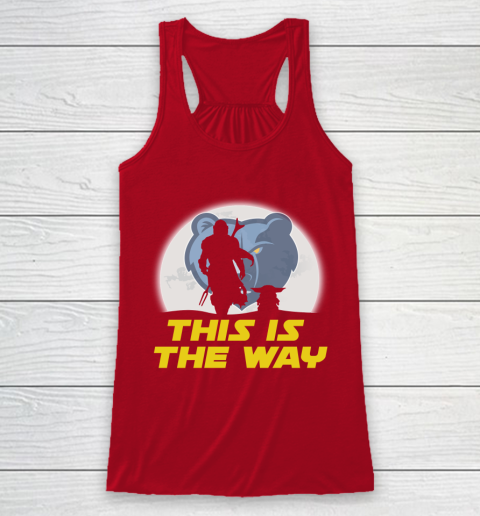 Memphis Grizzlies NBA Basketball Star Wars Yoda And Mandalorian This Is The Way Racerback Tank 4