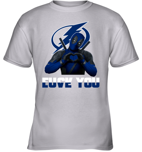NHL Tampa Bay Lightning Deadpool Love You Fuck You Hockey Sports VMMqAxqpT0n youth t shirt 26 95 151514 front sport grey