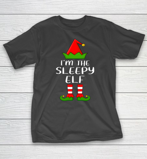 Funny Family Christmas Shirts I'm The Sleepy Elf Christmas T-Shirt
