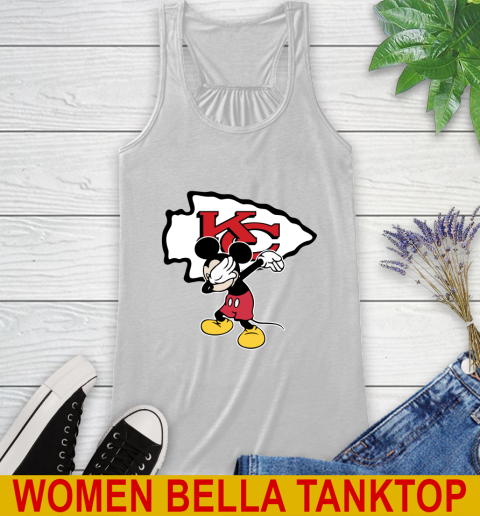 Kansas City Chiefs NFL Football Dabbing Mickey Disney Sports Racerback Tank