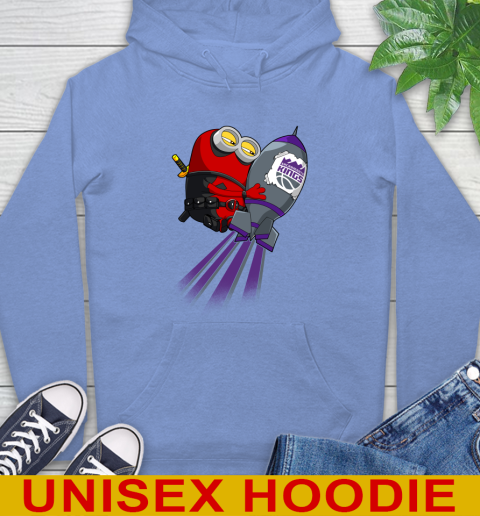 NBA Basketball Sacramento Kings Deadpool Minion Marvel Shirt Hoodie - Image 12