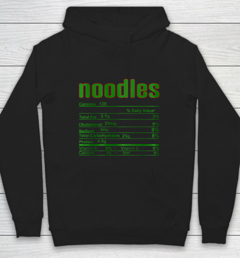 Thanksgiving Christmas Noodles Nutrition Fact Hoodie