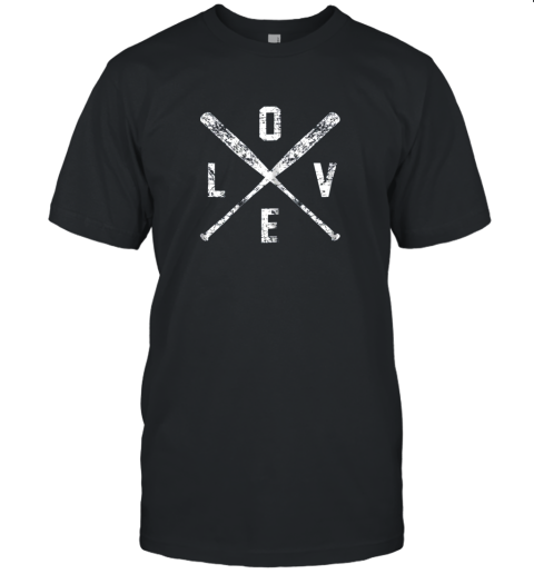 Love Baseball Bats Shirt, Baseball Mom Softball Dad Gift Unisex Jersey Tee