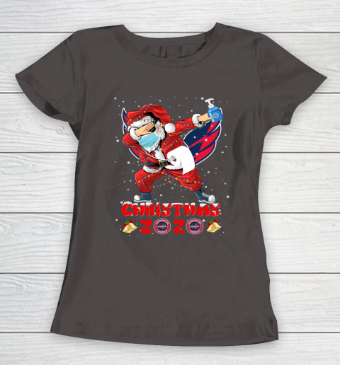 Washington Capitals Funny Santa Claus Dabbing Christmas 2020 NHL Women's T-Shirt 7