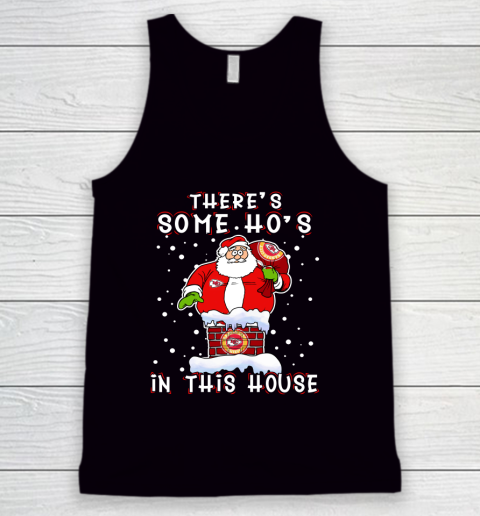 Kansas City Chiefs Christmas There Is Some Hos In This House Santa Stuck In The Chimney NFL Tank Top