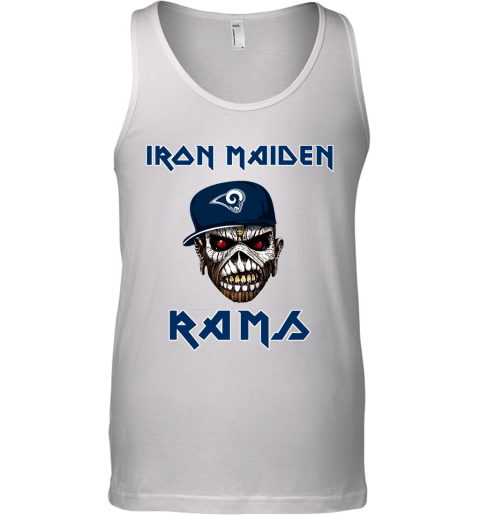 NFL Los Angeles Rams Iron Maiden Rock Band Music Football Sports 6qyV84uktoP unisex tank 17 95 151514 front white