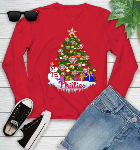 Philadelphia Phillies Merry Christmas MLB Baseball Sports Youth Long Sleeve 11