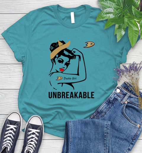 NHL Anaheim Ducks Girl Unbreakable Hockey Sports Women's T-Shirt 11