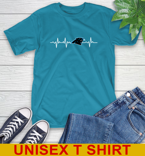 Carolina Panthers NFL Football Heart Beat Shirt T-Shirt 9