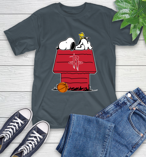 Houston Rockets NBA Basketball Snoopy Woodstock The Peanuts Movie T-Shirt 9
