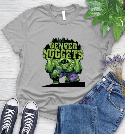 Denver Nuggets NBA Basketball Incredible Hulk Marvel Avengers Sports Women's T-Shirt 5
