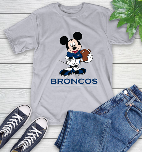 NFL Football Denver Broncos Cheerful Mickey Mouse Shirt T-Shirt - Image 7