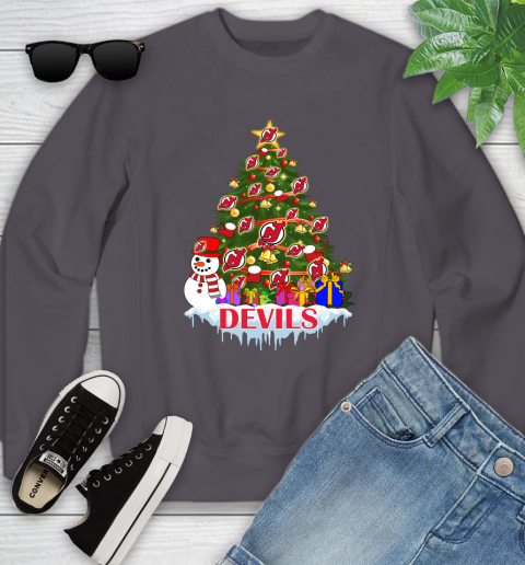 New Jersey Devils Merry Christmas NHL Hockey Sports Youth Sweatshirt 6