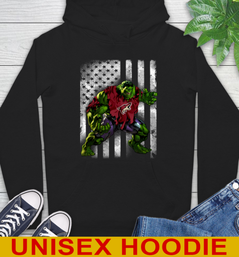 Arizona Coyotes Hulk Marvel Avengers NHL Hockey American Flag Hoodie
