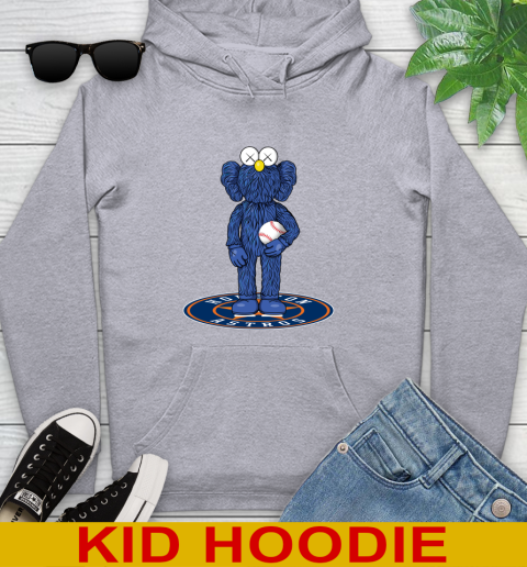 MLB Baseball Houston Astros Kaws Bff Blue Figure Shirt Youth Hoodie 6