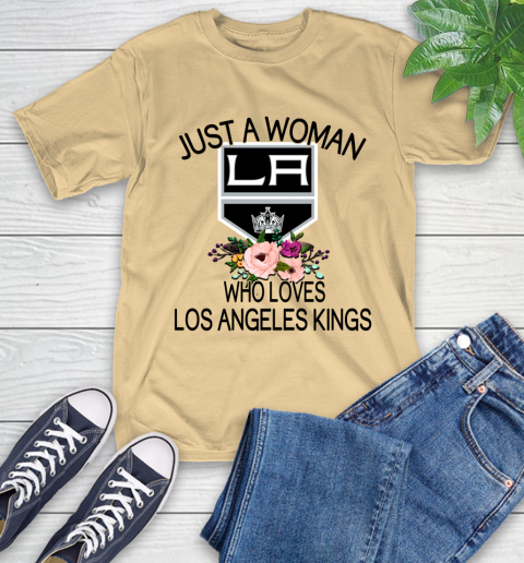 NHL Just A Woman Who Loves Los Angeles Kings Hockey Sports T-Shirt 6